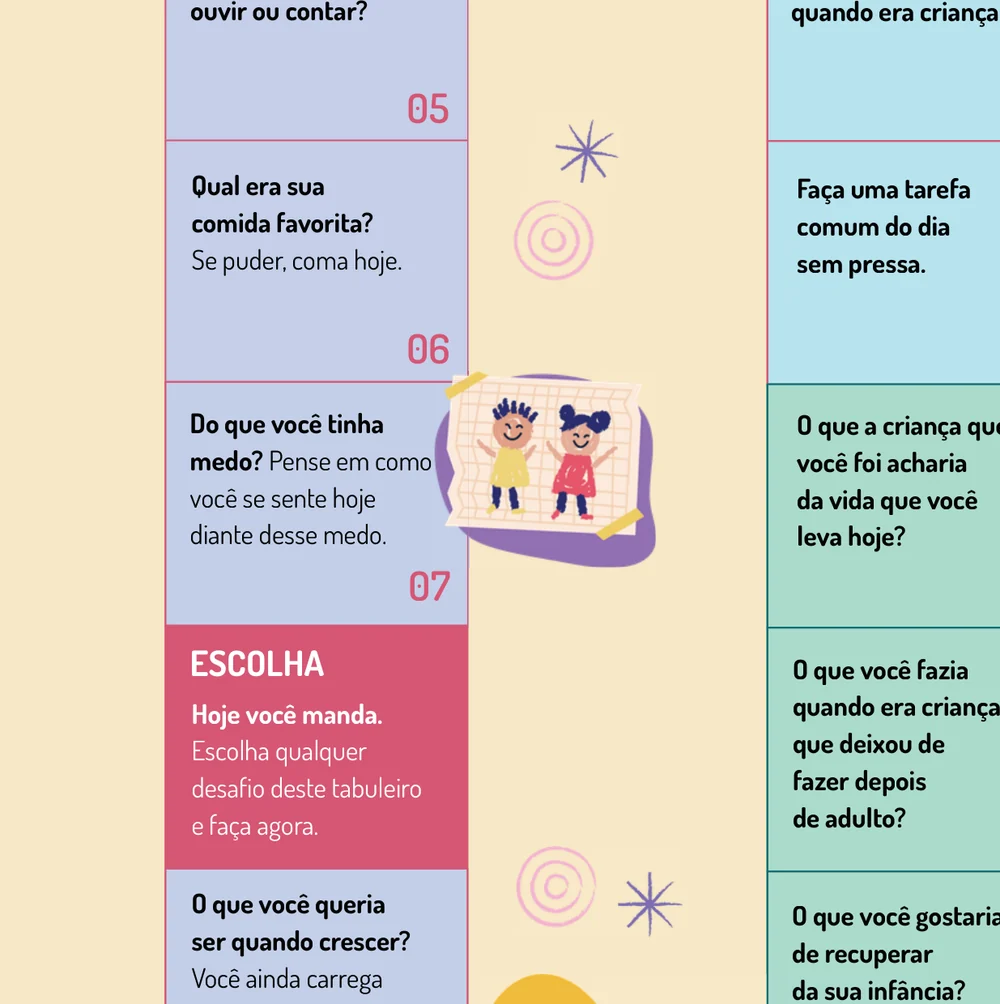 Casas do jogo com pausas na vida adulta